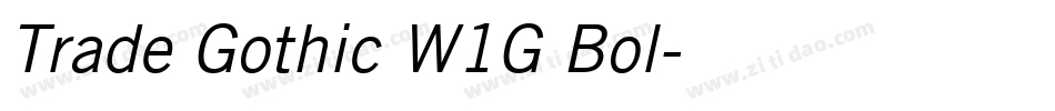 Trade Gothic W1G Bol字体转换